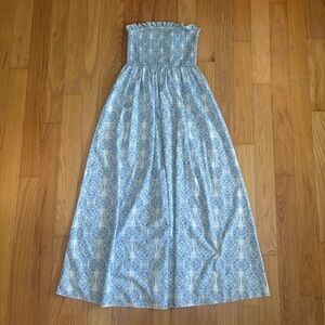SHEIN Blue Patterned Maxi Dress